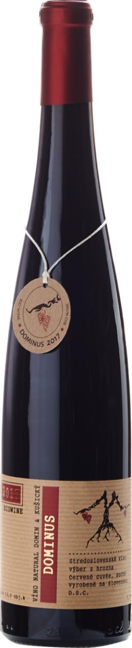 DOMINUS	2017	výber z hrozna, suché, BIO  (CS + Merlot + Hron)	Domín - Kušický